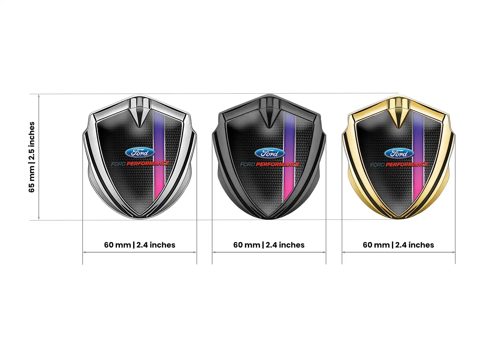 Ford Auto Logo Abzeichen Renn Look Glänzender Finish